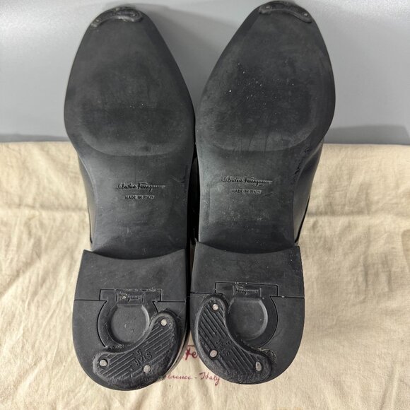 Salvatore Ferragamo ADDO Monkstrap Black Calf Leather Loafer Size 7 1/2 main image 10